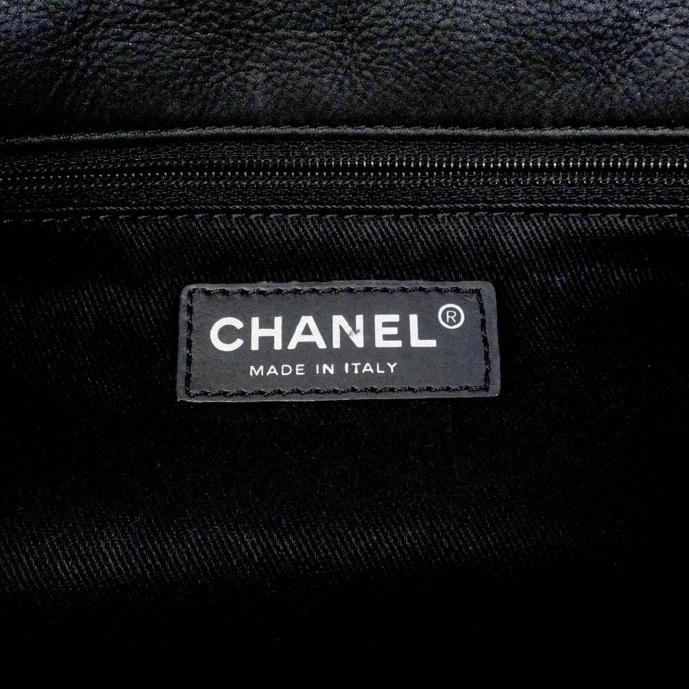 Chanel Matelassé Shoulder Bag, Double Chain, Leather, Black, Women's, P2826025 - Picture 5 of 12